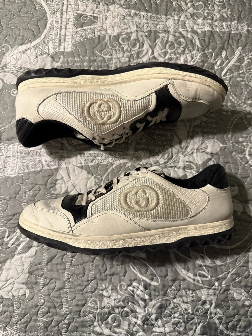 Gucci Mac80 White and Black Low-Top Sneakers